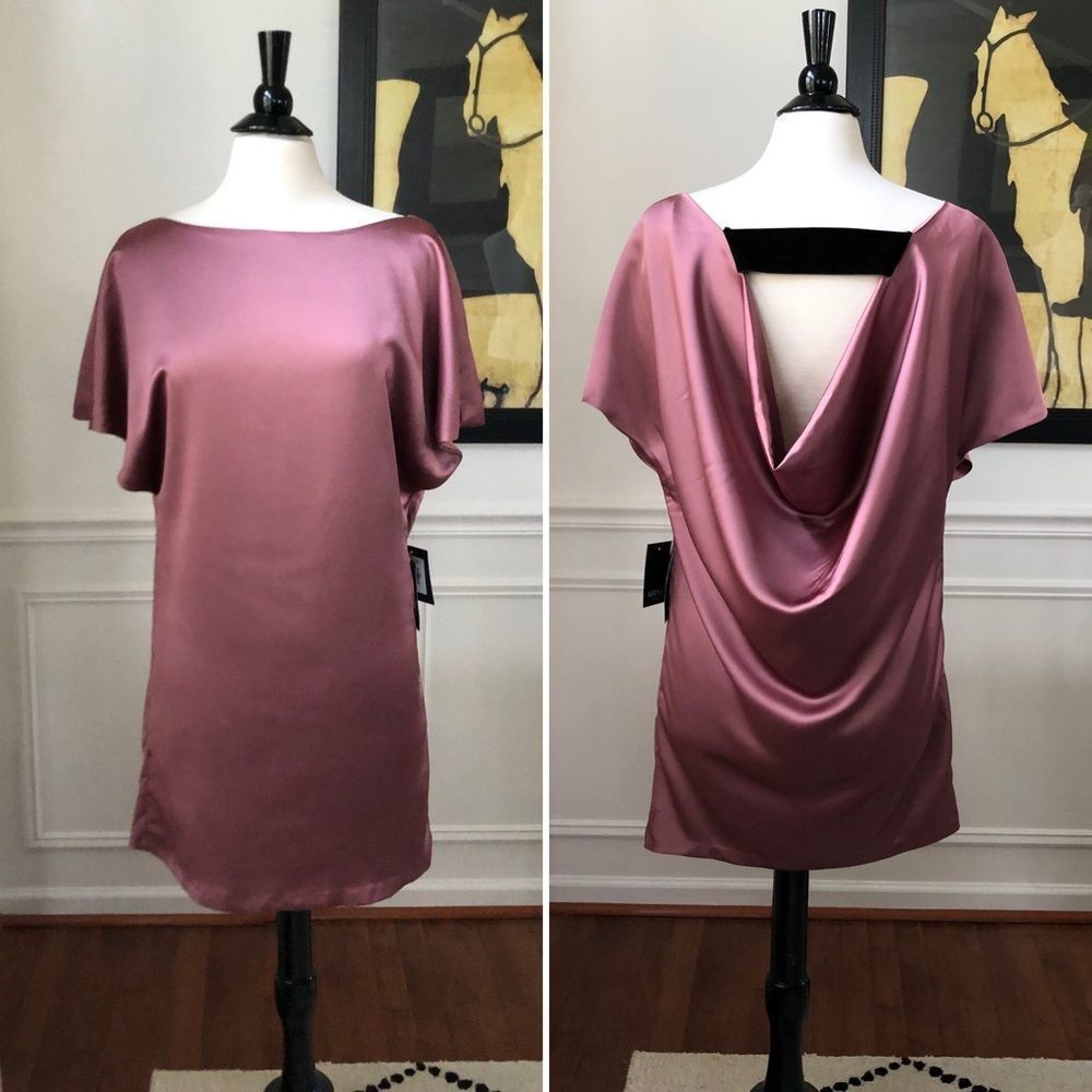 NWT Marina Rose Drape Open Back Dress 12072 6